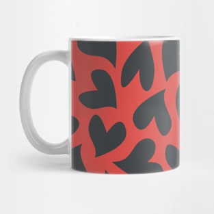 Seamless black hearts pattern Mug